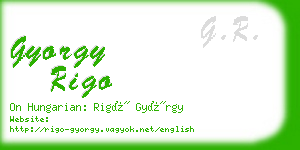 gyorgy rigo business card